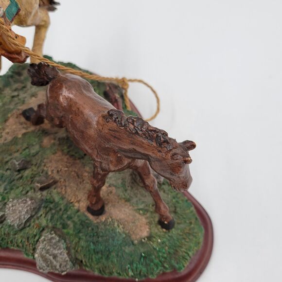 Russ Berrie Ceramic Figure on Base - Cowboy Trails Last Round-Up 14624 READ - Picture 11 of 16